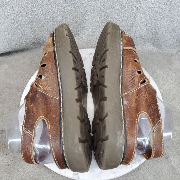 Arizona Shoes Womens Size 7.5 Brown Leather Vintage Chunky Y2K Sandals - Picture 8 of 10